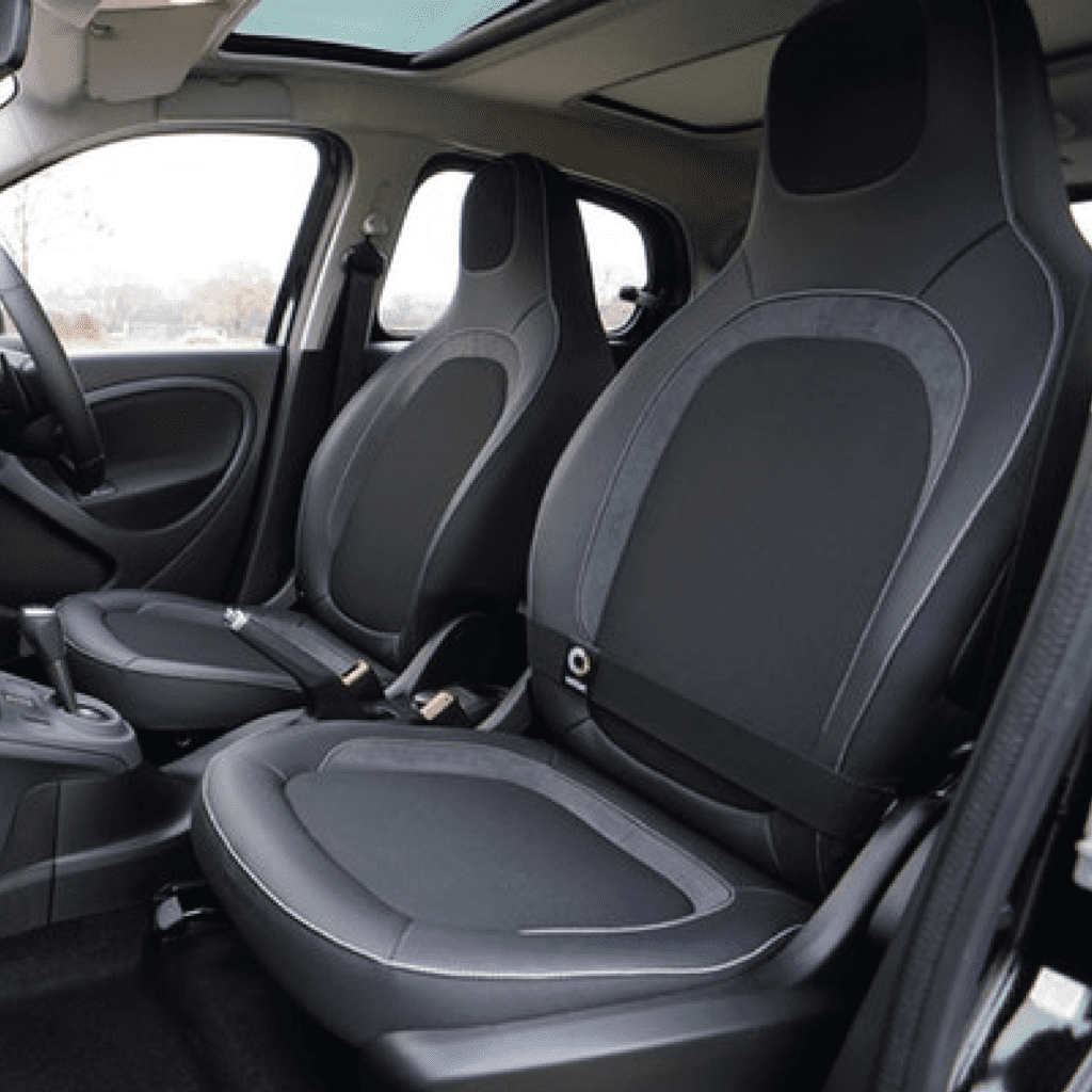 Car interior protected with ceramic coatings